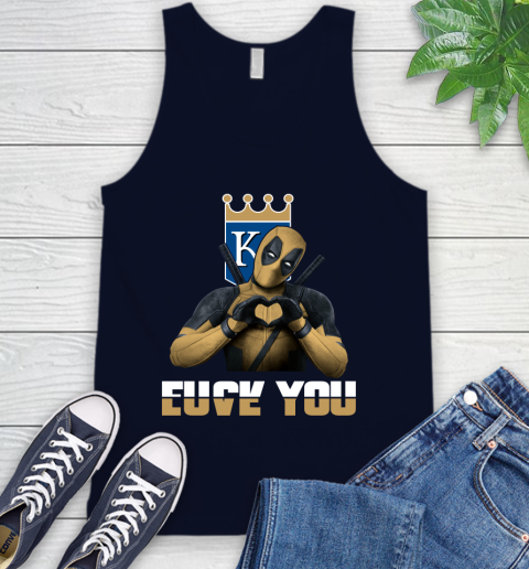 MLB Kansas City Royals Deadpool Love You Fuck You Baseball Sports Tank Top 2