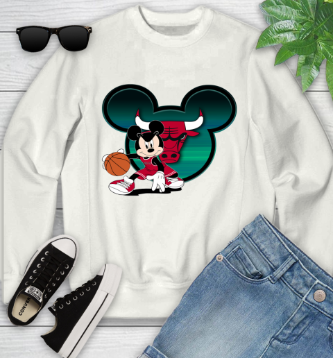 NBA Chicago Bulls Mickey Mouse Disney Basketball Youth Sweatshirt