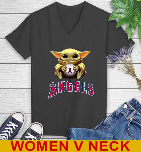 MLB Baseball Los Angeles Angels Star Wars Baby Yoda Shirt 85