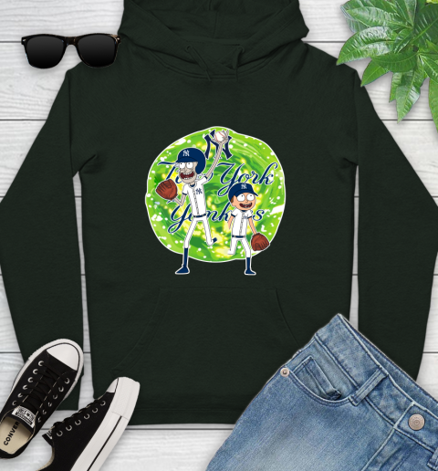 MLB New York Yankees Rick And Morty Baseball Sports Youth Hoodie 13