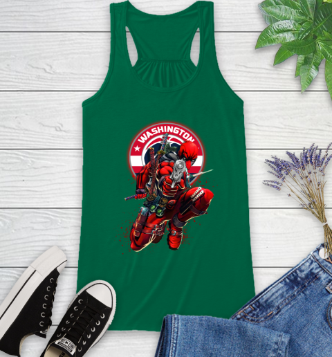 NBA Deadpool Marvel Comics Sports Basketball Washington Wizards Racerback Tank 7