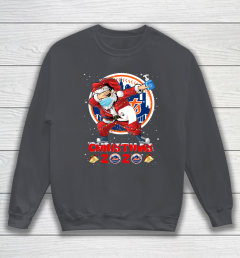 New York Mets Funny Santa Claus Dabbing Christmas 2020 MLB Sweatshirt 4