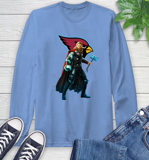 NFL Thor Avengers Endgame Football Arizona Cardinals Long Sleeve T-Shirt 11