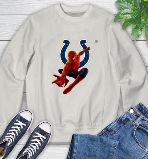 NFL Spider Man Avengers Endgame Football Indianapolis Colts Sweatshirt 12