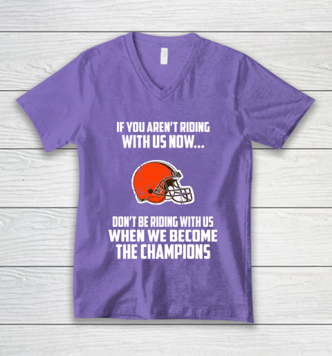 NFL Cleveland Browns Football We Become The Champions V-Neck T-Shirt 8