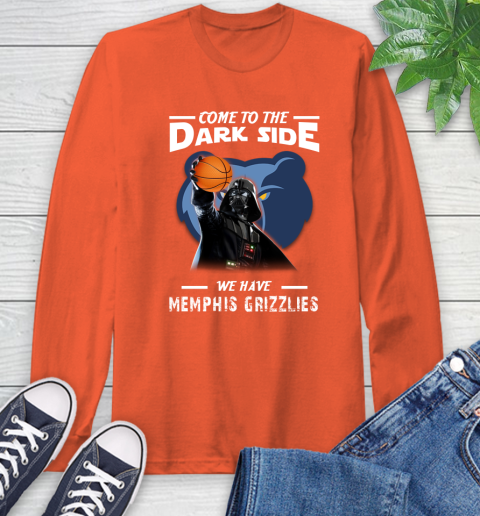 NBA Come To The Dark Side We Have Memphis Grizzlies Star Wars Darth Vader Basketball Long Sleeve T-Shirt 4