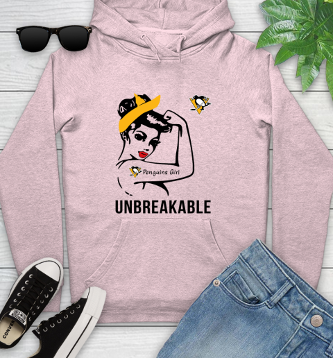 NHL Pittsburgh Penguins Girl Unbreakable Hockey Sports Youth Hoodie 6