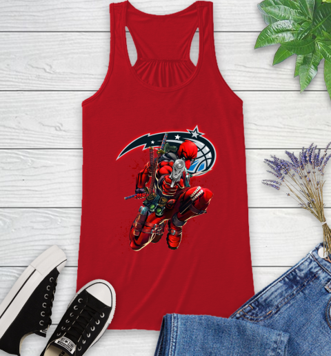 NBA Deadpool Marvel Comics Sports Basketball Orlando Magic Racerback Tank 6