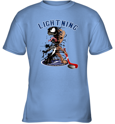 NHL Tampa Bay Lightning Hockey Venom Groot Guardians Of The Galaxy ZsMGX6jW5yZ youth t shirt 26 95 151514 front carolina blue