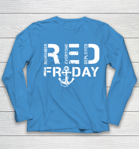 On Fridays We Wear Red Friday Military Navy Soldiers Youth Long Sleeve 5