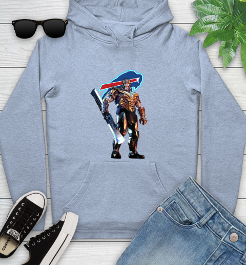 NFL Thanos Gauntlet Avengers Endgame Football Buffalo Bills Youth Hoodie 10