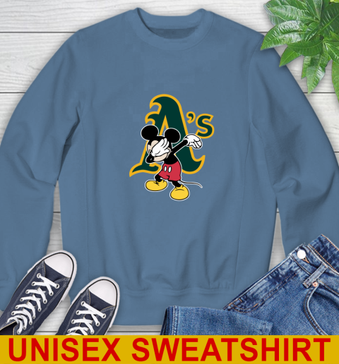 Oakland Athletics MLB Baseball Dabbing Mickey Disney Sports Sweatshirt 8
