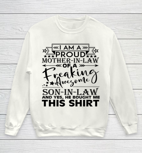 Awesome Mother in Law of a Freaking Awesome Son in Law Mother's Day Youth Sweatshirt