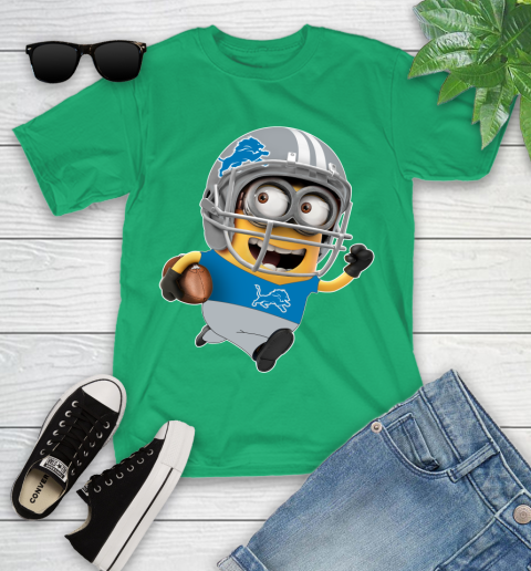 NFL Detroit Lions Minions Disney Football Sports Youth T-Shirt 6