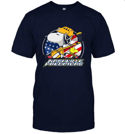 Nashville Predators Ice Hockey Snoopy And Woodstock NHL Unisex Jersey Tee