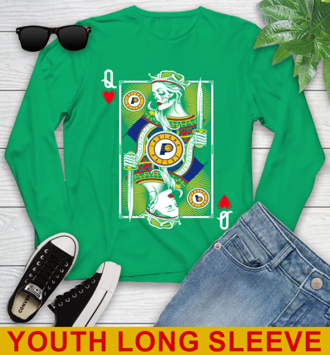 NBA Basketball Indiana Pacers The Queen Of Hearts Card Shirt Youth Long Sleeve 7