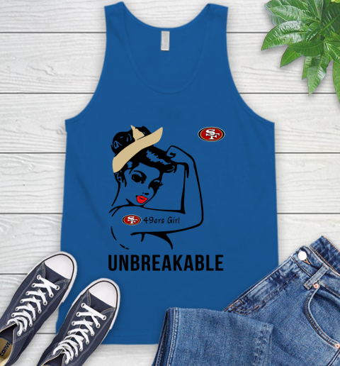 NFL San Francisco 49ers Girl Unbreakable Football Sports Tank Top 3