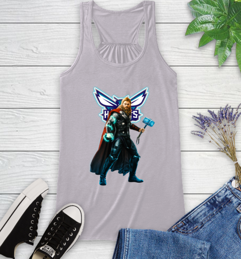 NBA Thor Avengers Endgame Basketball Charlotte Hornets Racerback Tank 5