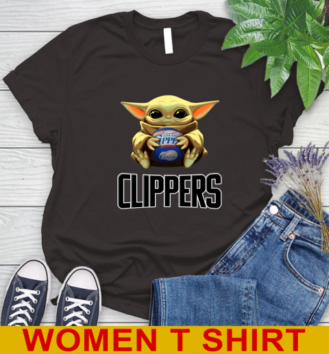 NBA Basketball LA Clippers Star Wars Baby Yoda Shirt 96