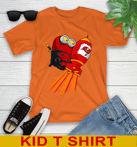NFL Football Tampa Bay Buccaneers Deadpool Minion Marvel Shirt Youth T-Shirt 8