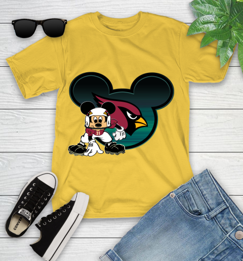 NFL Arizona Cardinals Mickey Mouse Disney Football T Shirt Youth T-Shirt 8