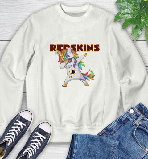 Washington Redskins NFL Football Funny Unicorn Dabbing Sports Sweatshirt