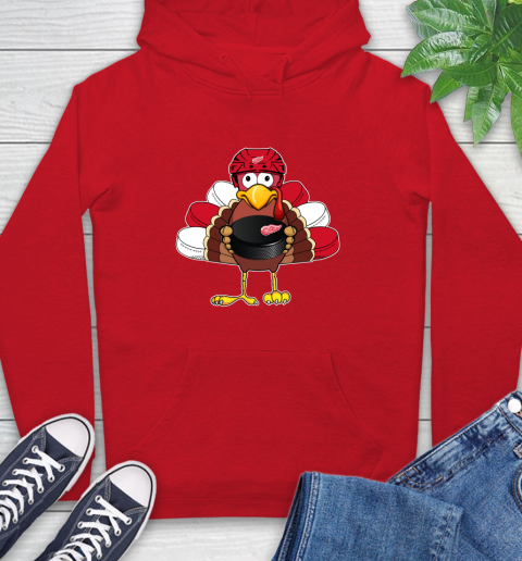 Detroit Red Wings Turkey Thanksgiving Day Hoodie 10
