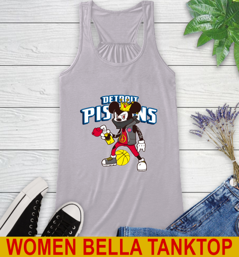 Detroit Pistons NBA Basketball Mickey Peace Sign Sports Racerback Tank 5