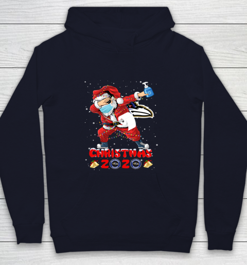 Baltimore Ravens Funny Santa Claus Dabbing Christmas 2020 NFL Youth Hoodie 2