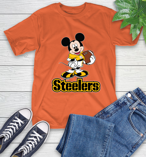NFL Football Pittsburgh Steelers Cheerful Mickey Mouse Shirt T-Shirt 5