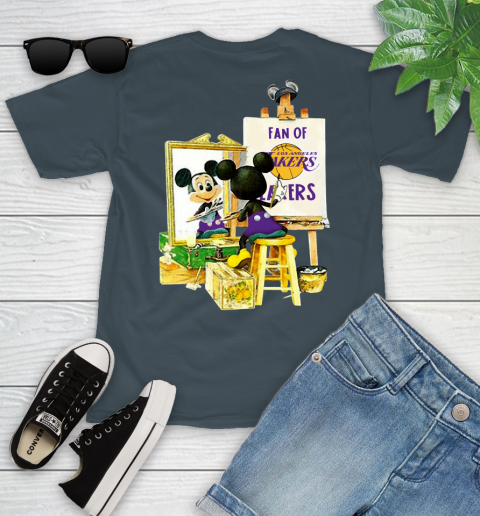 NBA Basketball Los Angeles Lakers Mickey Drawing Shirt 103 NBA Basketball Los Angeles Lakers Mickey Drawing Shirt - Image 103
