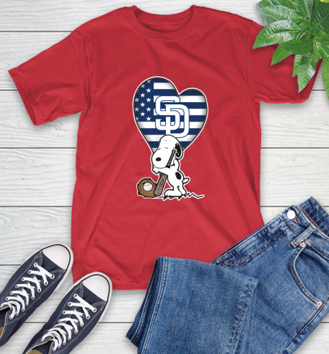 San Diego Padres MLB Baseball The Peanuts Movie Adorable Snoopy T-Shirt 10