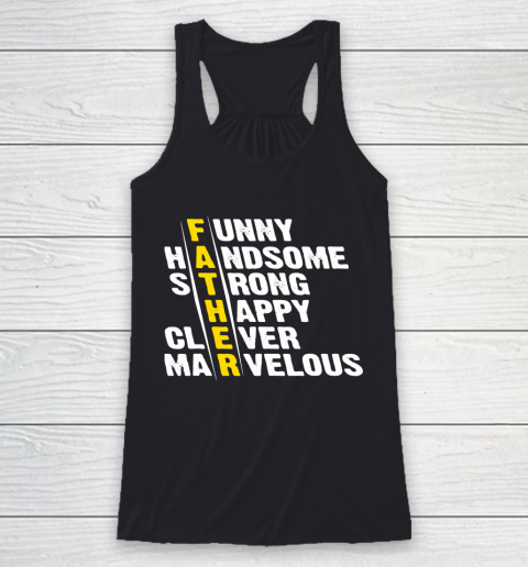 Marvelous T Shirt  Funny Handsome Strong Clever Marvelous Matching Father's Day Racerback Tank