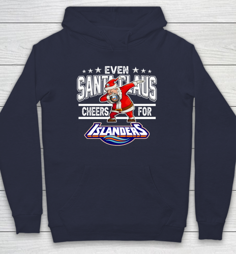 New York Islanders Even Santa Claus Cheers For Christmas NHL Hoodie 2