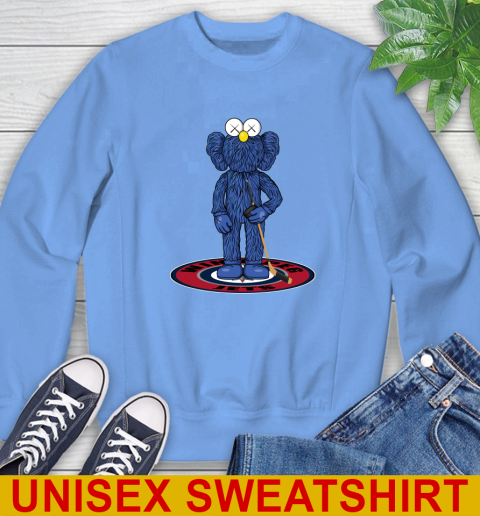 NHL Hockey Winnipeg Jets Kaws Bff Blue Figure Shirt Sweatshirt 11