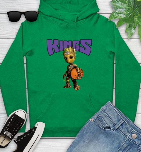 Sacramento Kings NBA Basketball Groot Marvel Guardians Of The Galaxy Youth Hoodie 7