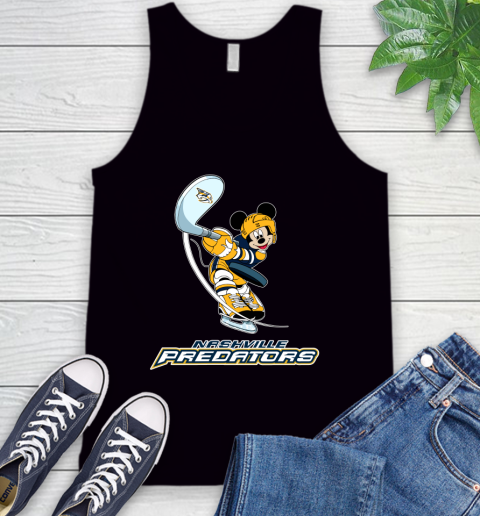 NHL Hockey Nashville Predators Cheerful Mickey Mouse Shirt Tank Top