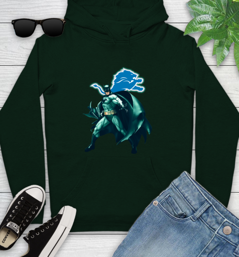 NFL Batman Football Sports Detroit Lions Youth Hoodie 13