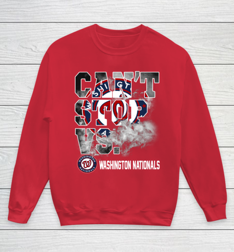 MLB Washington Nationals Baseball Can't Stop Vs Nationals Youth Sweatshirt 7