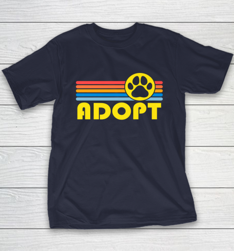 Rescue Animal Adoption Adopt Cat or Dog Vintage Retro Sunset Youth T-Shirt 2