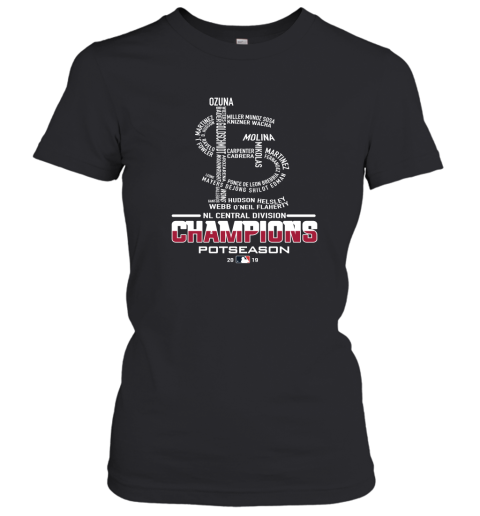 Funny St Louis Cardinals Nl Central Division Champions Postseason 2019 shirt Women T-Shirt