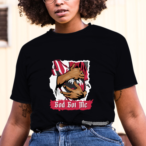 Air Jordan 1 Homage to Home Matching Sneaker Shirt God Got Me Red White Black Sneaker Shirt
