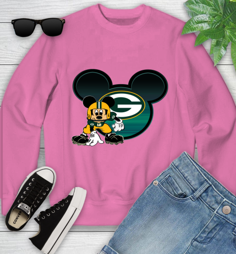 NFL Green Bay Packers Mickey Mouse Disney Football T Shirt Youth Sweatshirt 7