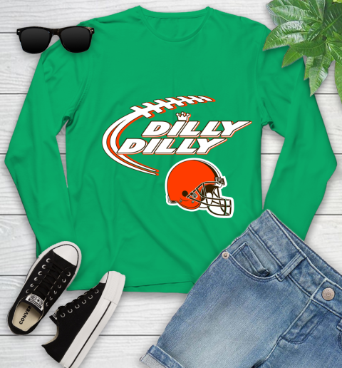 NFL Cleveland Browns Dilly Dilly Football Sports Youth Long Sleeve 6