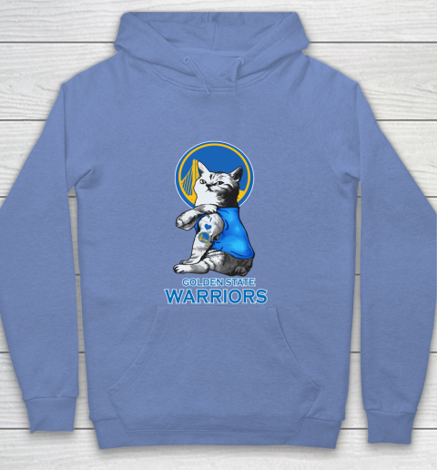 NBA Basketball My Cat Loves Golden State Warriors Youth Hoodie 8