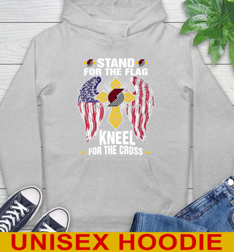 NBA Basketball Portland Trail Blazers Stand For Flag Kneel For The Cross Shirt Hoodie 6