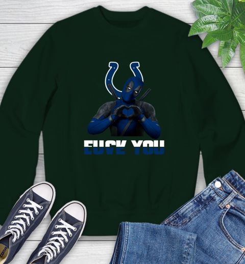 NHL Indianapolis Colts Deadpool Love You Fuck You Football Sports Sweatshirt 12