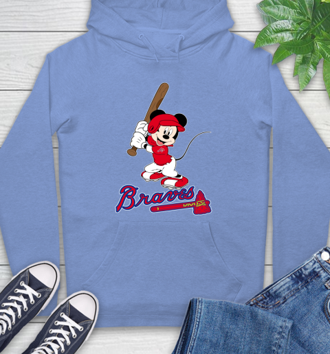 MLB Baseball Atlanta Braves Cheerful Mickey Mouse Shirt Hoodie 12