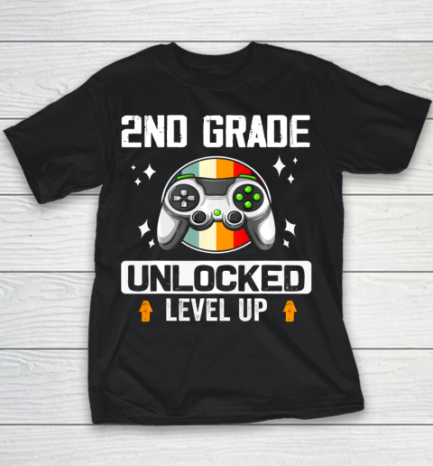 Next Level t shirts 2nd Grade Unlocked Level Up Back To School Second Grade Gamer Youth T-Shirt