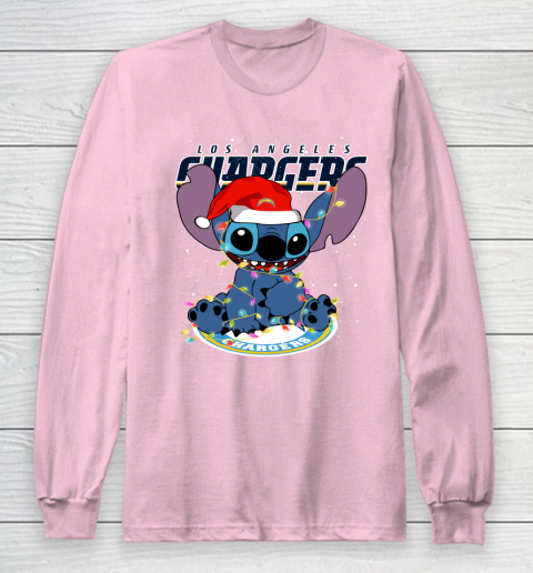 Los Angeles Chargers NFL Football noel stitch Christmas Long Sleeve T-Shirt 6
